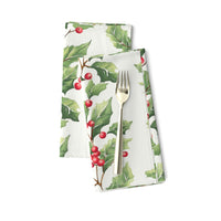 Holly Stripe Dinner Napkins