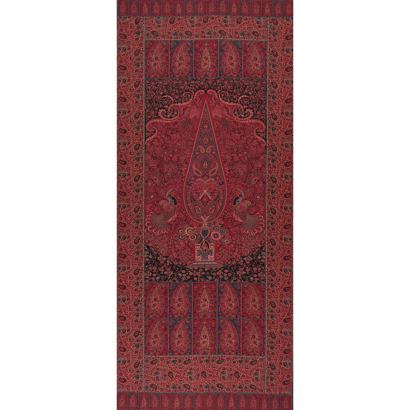 Schumacher COLMERY PAISLEY PANEL ROUGE Fabric | Atlanta Fabrics