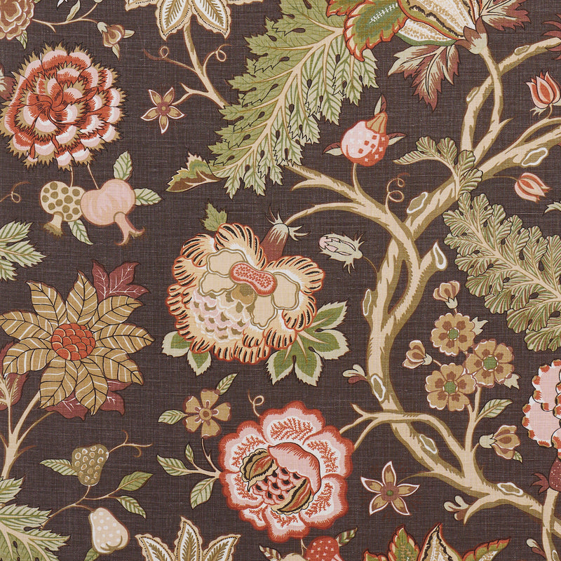 Schumacher DARSY TREE OF LIFE SEPIA Fabric | Atlanta Fabrics