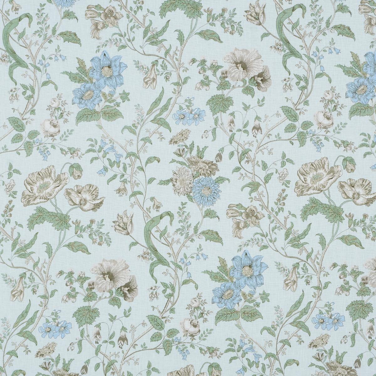 SCHUMACHER GISELLE FLORAL SKY FABRIC | Atlanta Fabrics