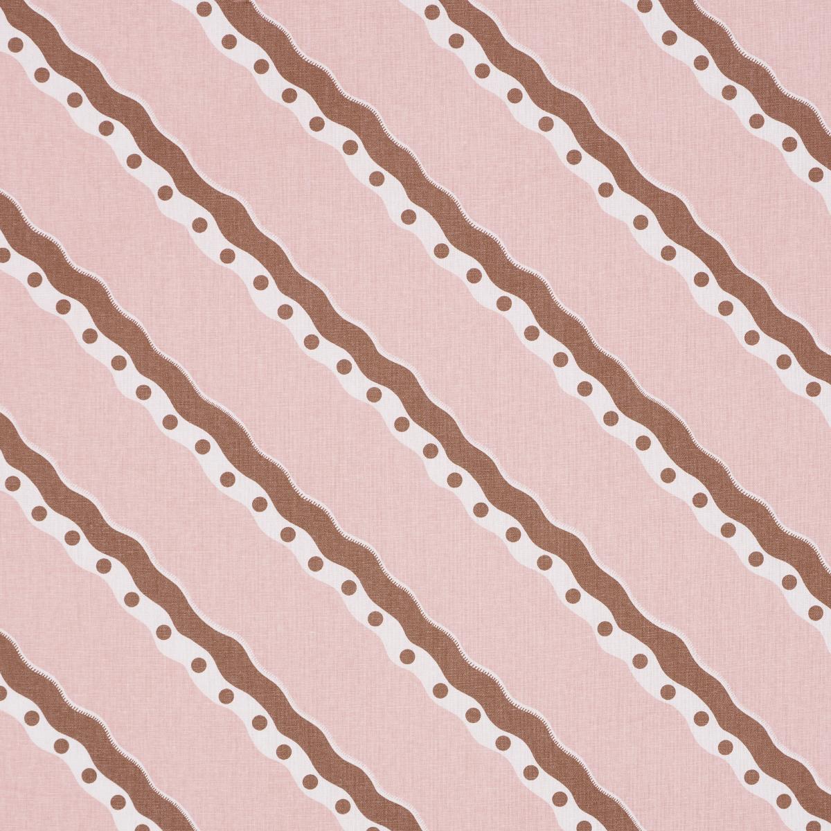 Schumacher ROUSSEAU STRIPE COCOA & BLUSH Fabric | Atlanta Fabrics