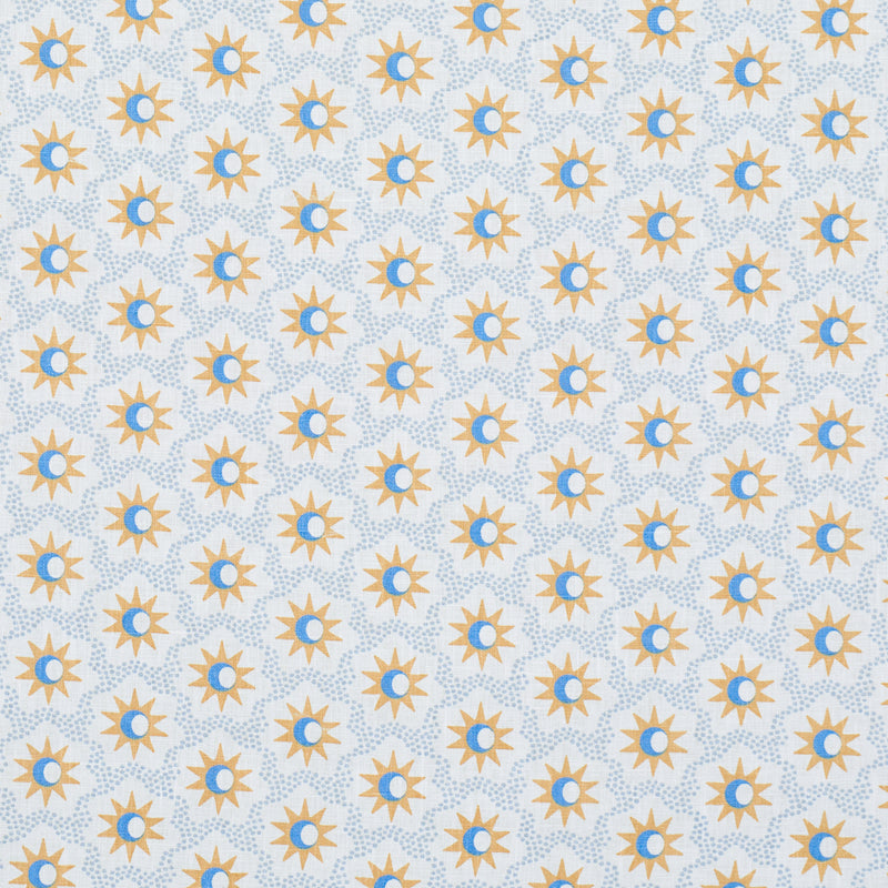 Schumacher LUCIE YELLOW & SKY  | Atlanta Fabrics