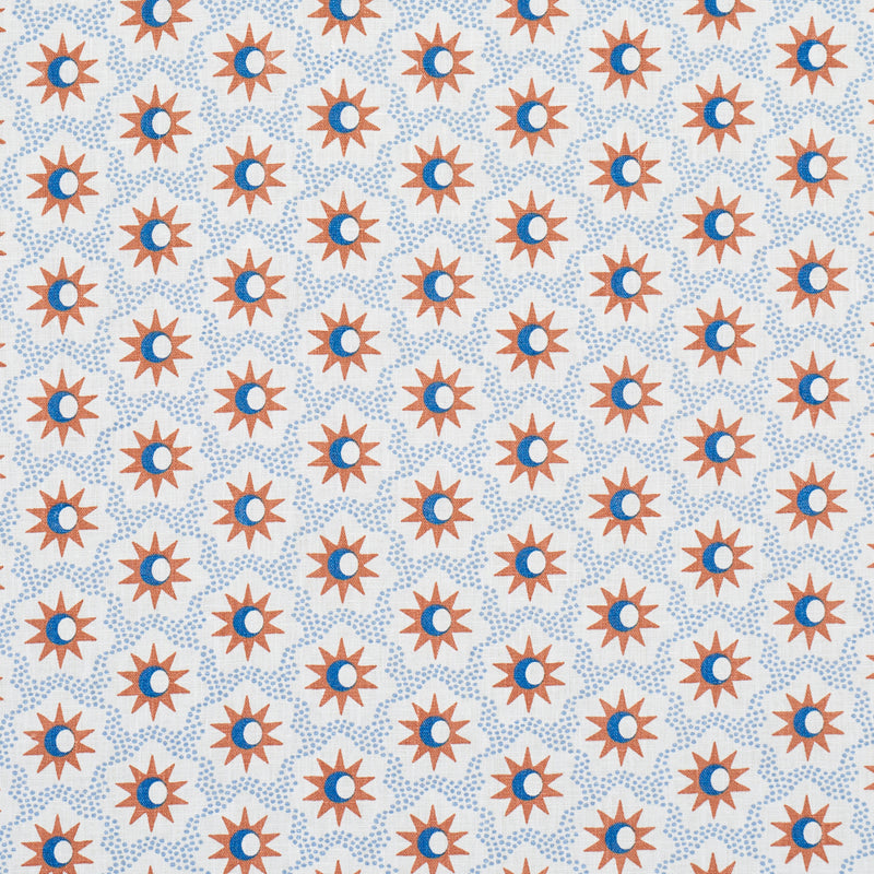 Schumacher LUCIE CLAY & BLUE  | Atlanta Fabrics