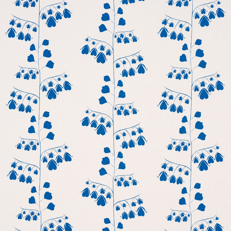 Schumacher BLEEDING HEARTS BLUE Fabric | Atlanta Fabrics