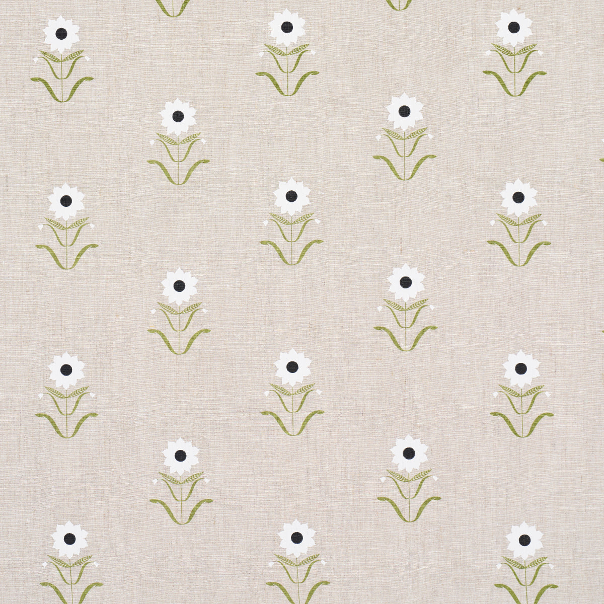 FORGET ME NOTS WHITE ON LINEN