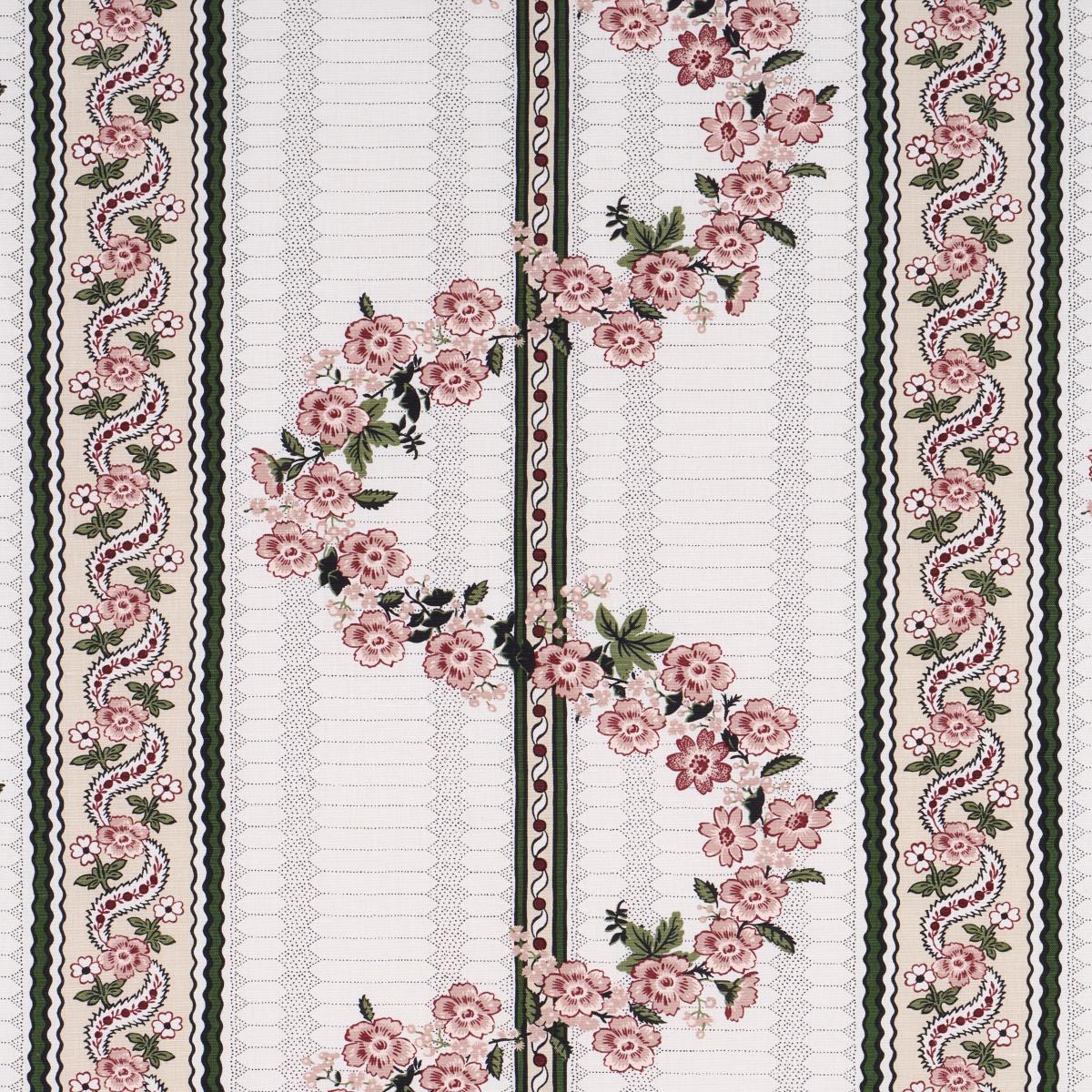 SCHUMACHER SERENA GARLAND CHINTZ ROSE FABRIC | Atlanta Fabrics