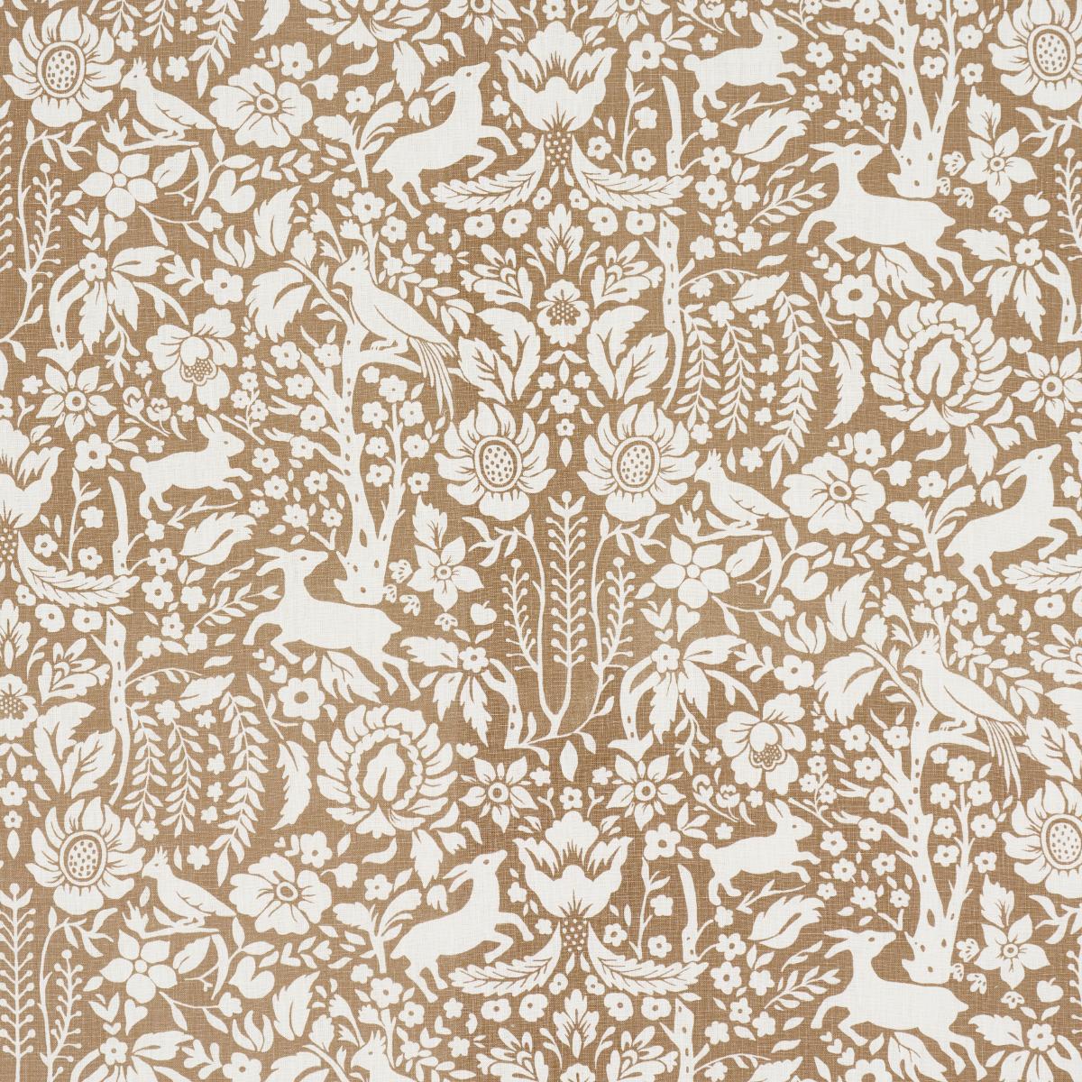 SCHUMACHER DEERFIELD MOCHA FABRIC | Atlanta Fabrics