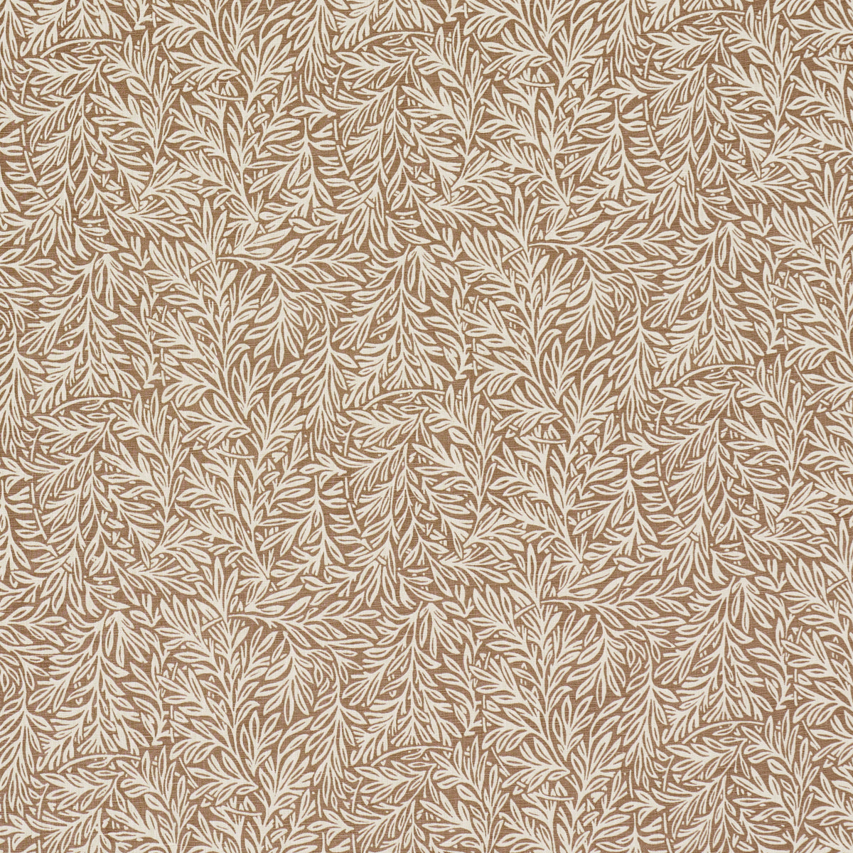 Schumacher WILLOW LEAF MOCHA Fabric | Atlanta Fabrics