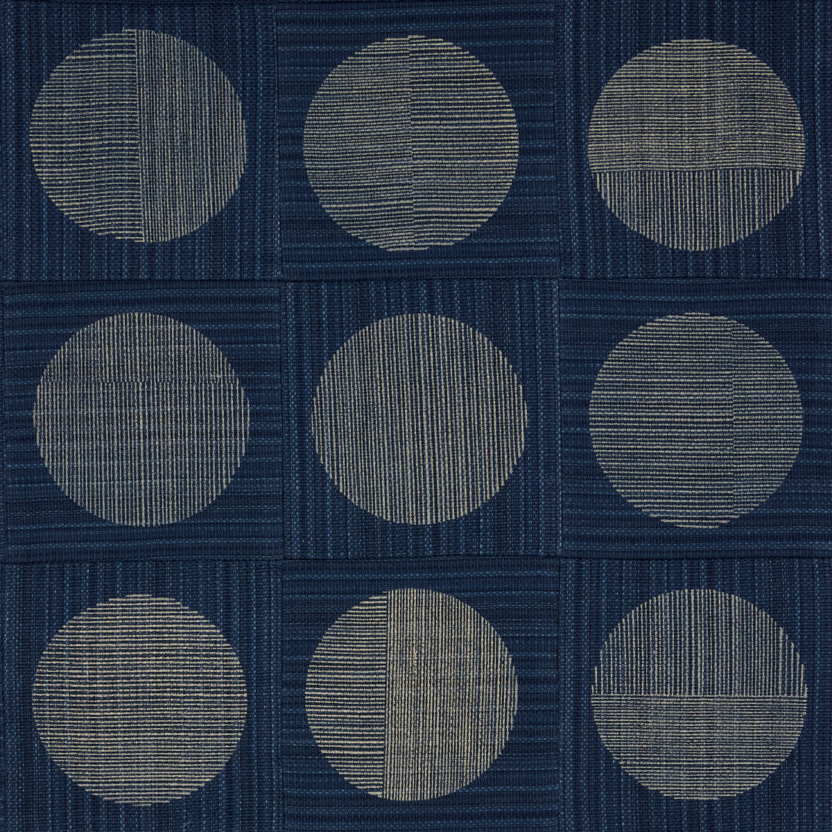 Schumacher UNA HAND BLOCK PRINT INDIGO Fabric | Atlanta Fabrics
