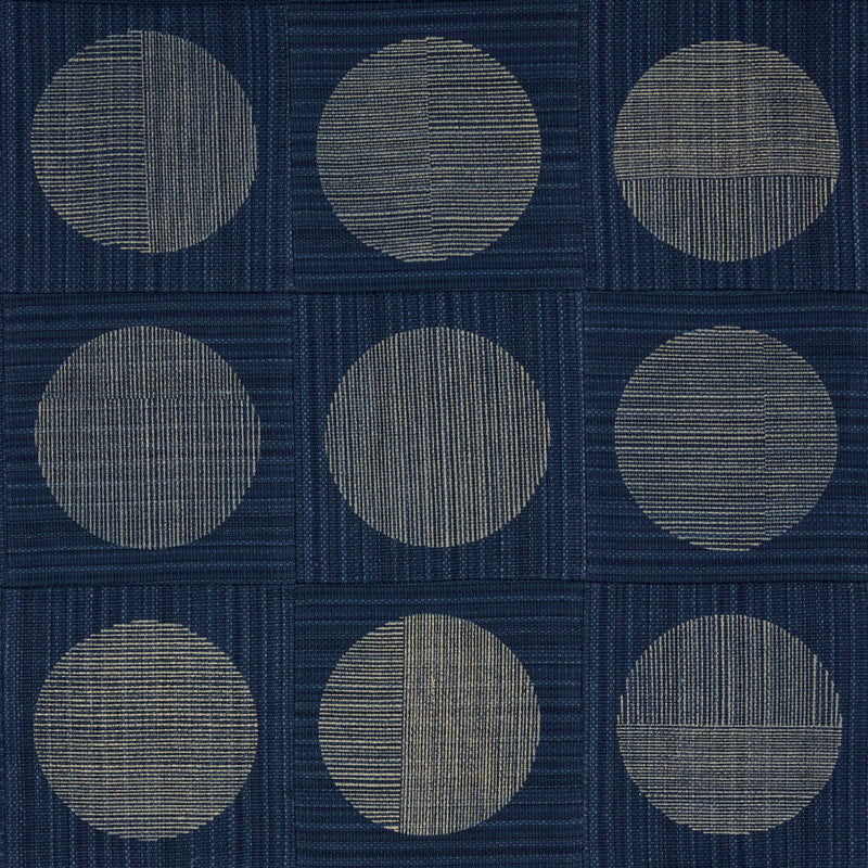 Schumacher UNA HAND BLOCK PRINT INDIGO Fabric | Atlanta Fabrics