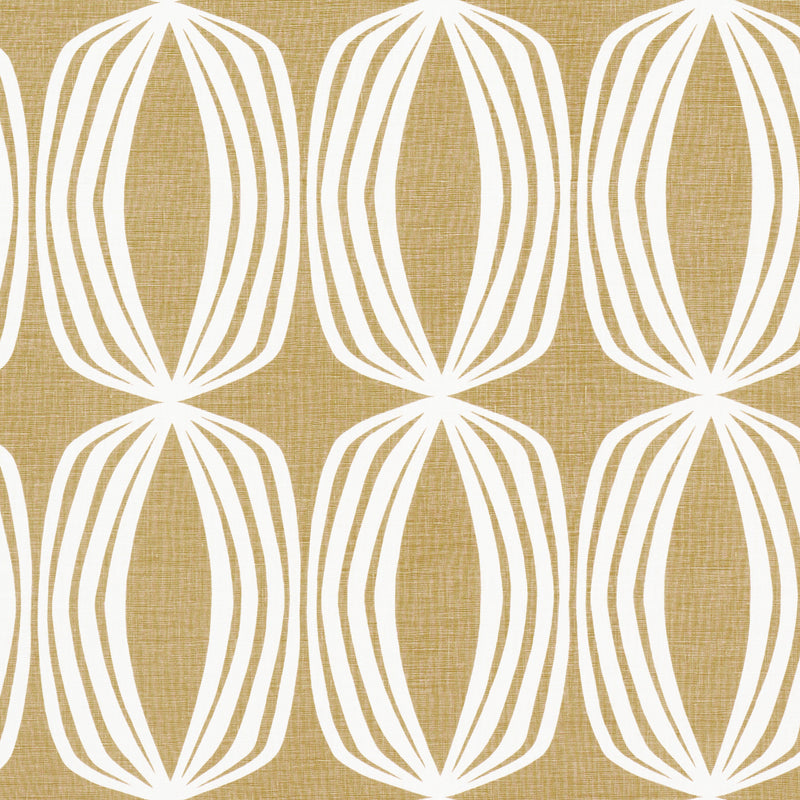 Schumacher FONTANA HAND PRINT OCHRE  | Atlanta Fabrics