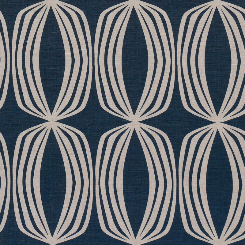 SCHUMACHER FONTANA INDIGO FABRIC | Atlanta Fabrics
