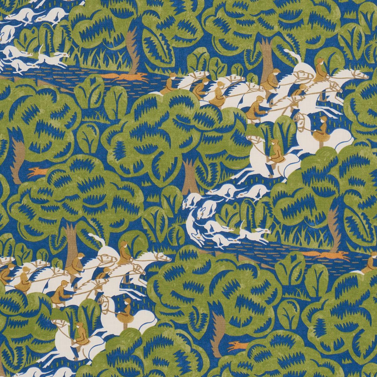 MARGARET SCHLOEMAN'S FOX CHASE NAVY & GREEN
