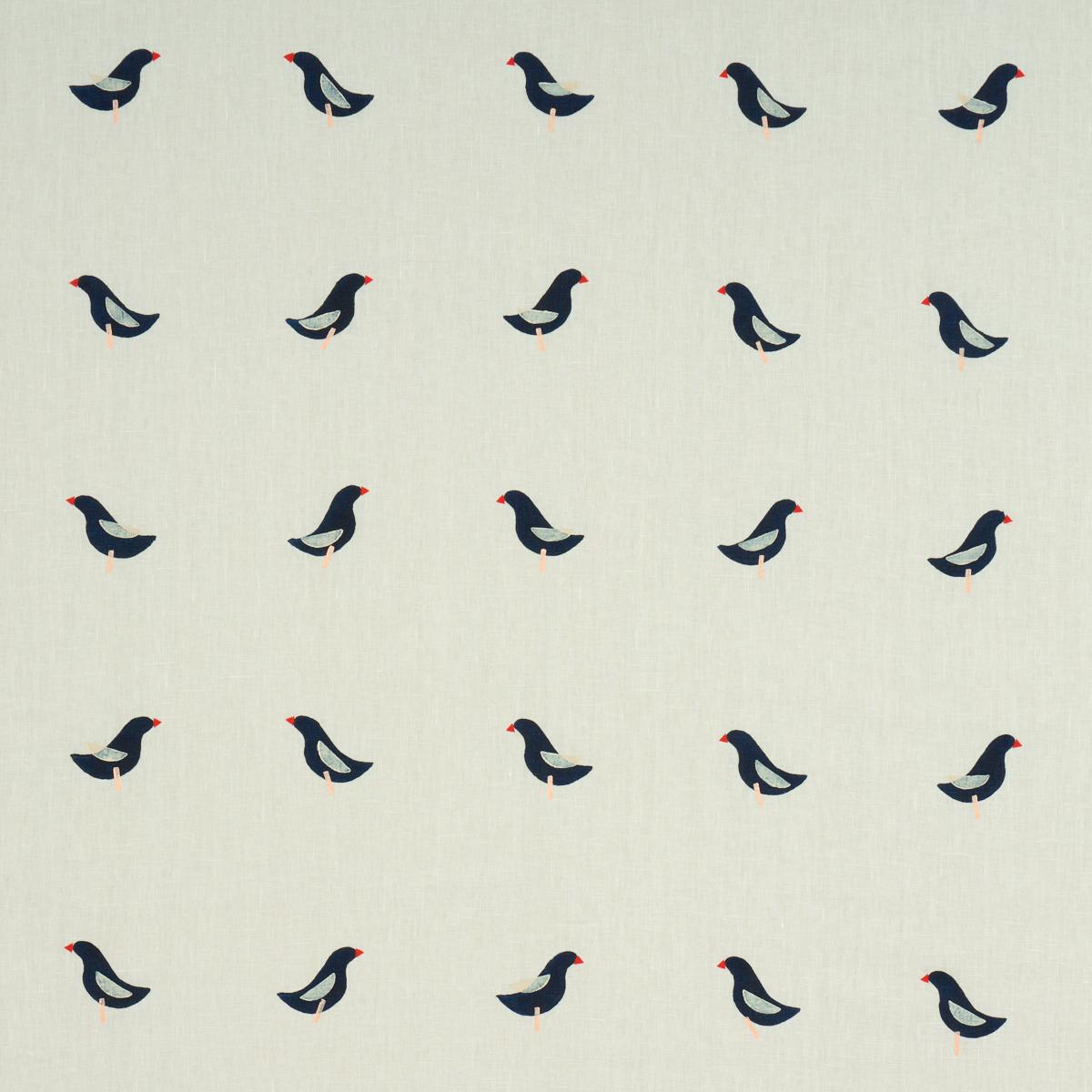 BIRDS HAND BLOCK PRINT BLACK ON NATURAL