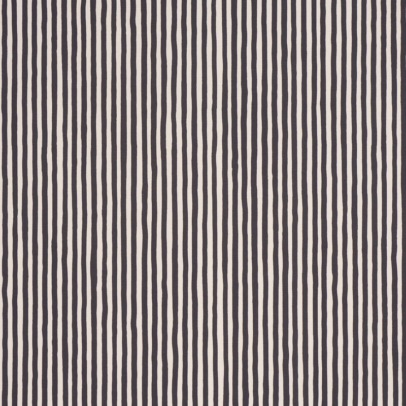 Schumacher CHANEY STRIPE CARBON Fabric | Atlanta Fabrics