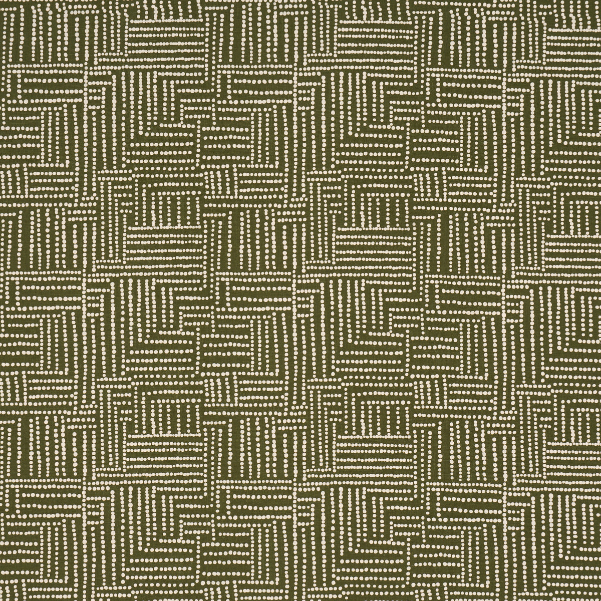 Schumacher COCO HAND SCREEN PRINT PALM TREE GREEN Fabric | Atlanta Fabrics