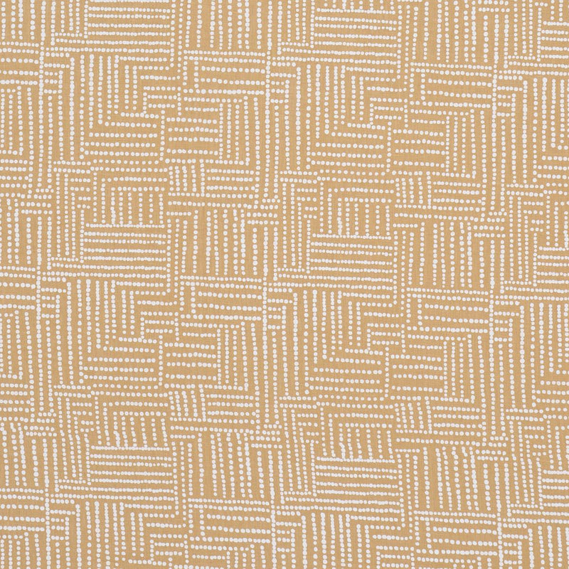 SCHUMACHER COCO HAND SCREEN PRINT SUNBLEACHED OCHRE FABRIC | Atlanta Fabrics