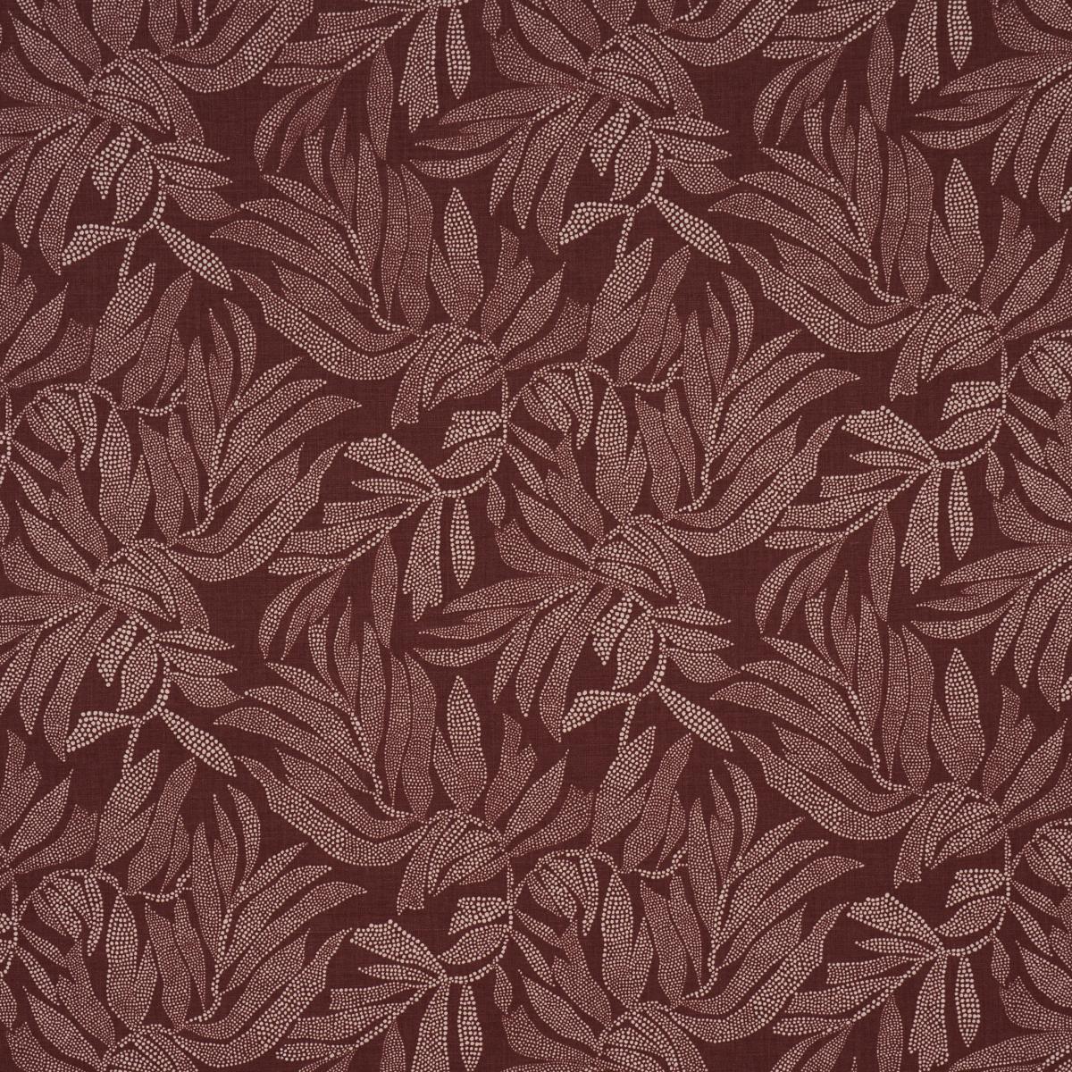Schumacher TAYRONA PALM MOSAIC CAYENNE LATTE Fabric | Atlanta Fabrics