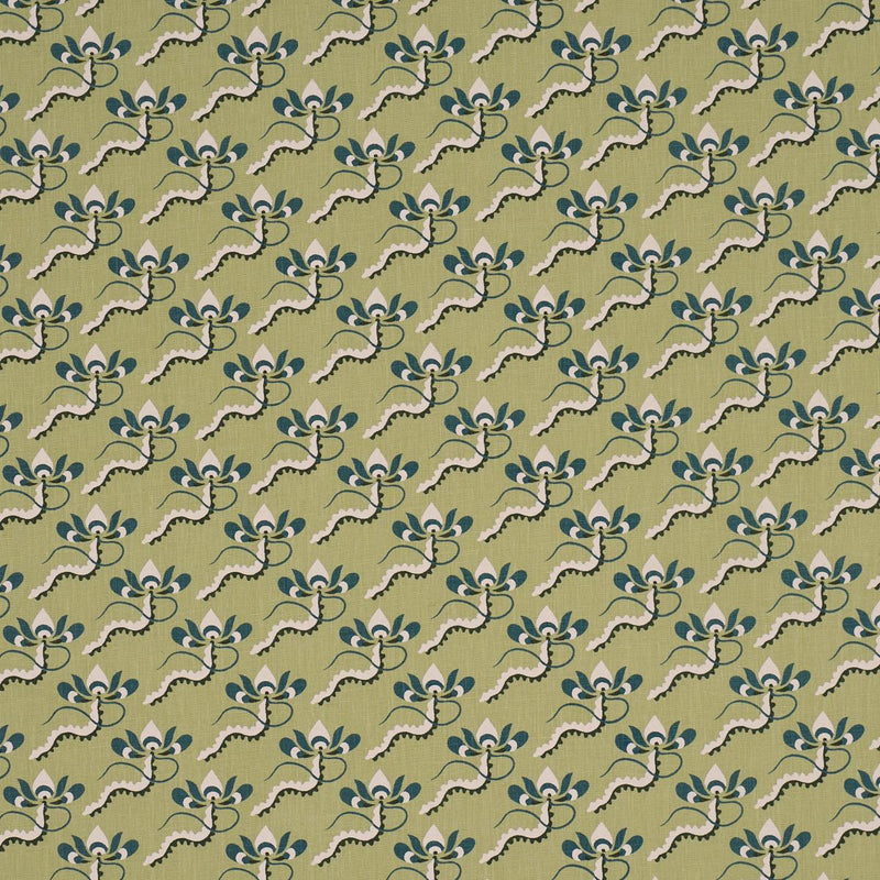 SCHUMACHER BOMBAY RAINBOW LEAF FABRIC | Atlanta Fabrics