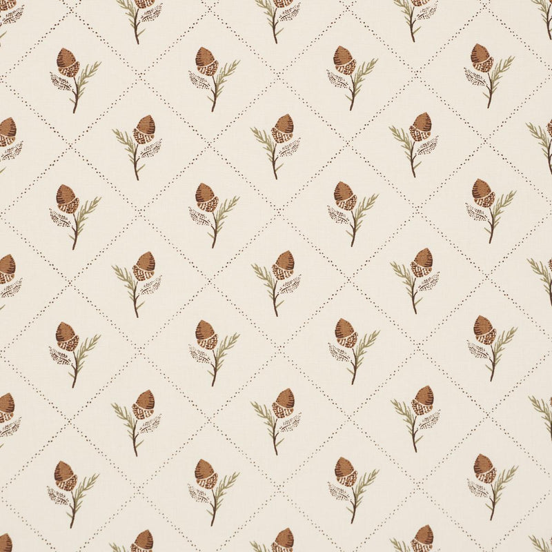 SCHUMACHER HOLDEN HAND PRINT CREAM FABRIC | Atlanta Fabrics