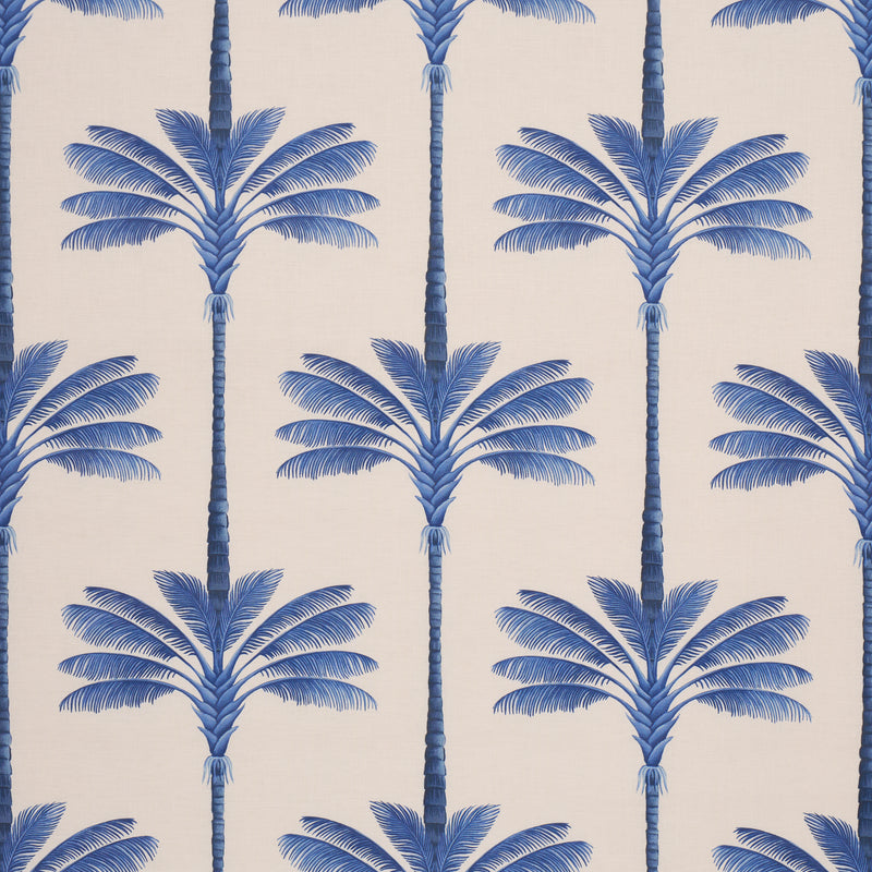 Schumacher A PALM IS A PALM PRINT INDIGO PALM GROVE  | Atlanta Fabrics