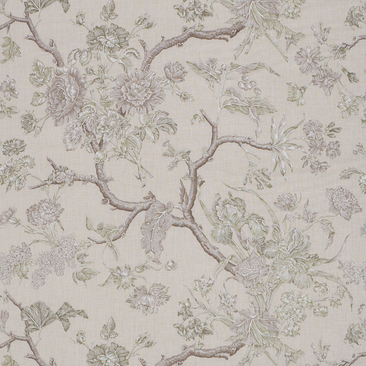 Schumacher INVERNESS GARDEN IVORY  | Atlanta Fabrics