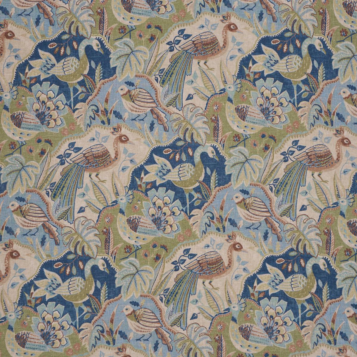 Schumacher Soraya Blue Fabric | Atlanta Fabrics