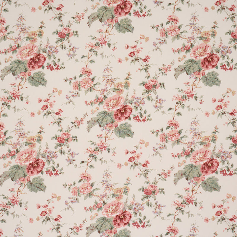 Schumacher Midsummer Hollyhock Rose  | Atlanta Fabrics
