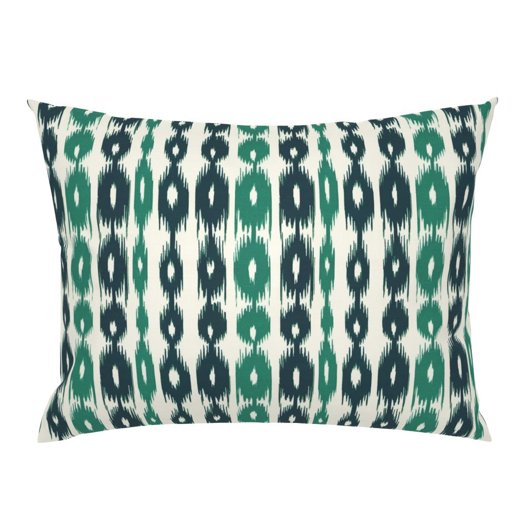 William West Designs Banyan Stripe Ikat Green Fabric | Atlanta Fabrics