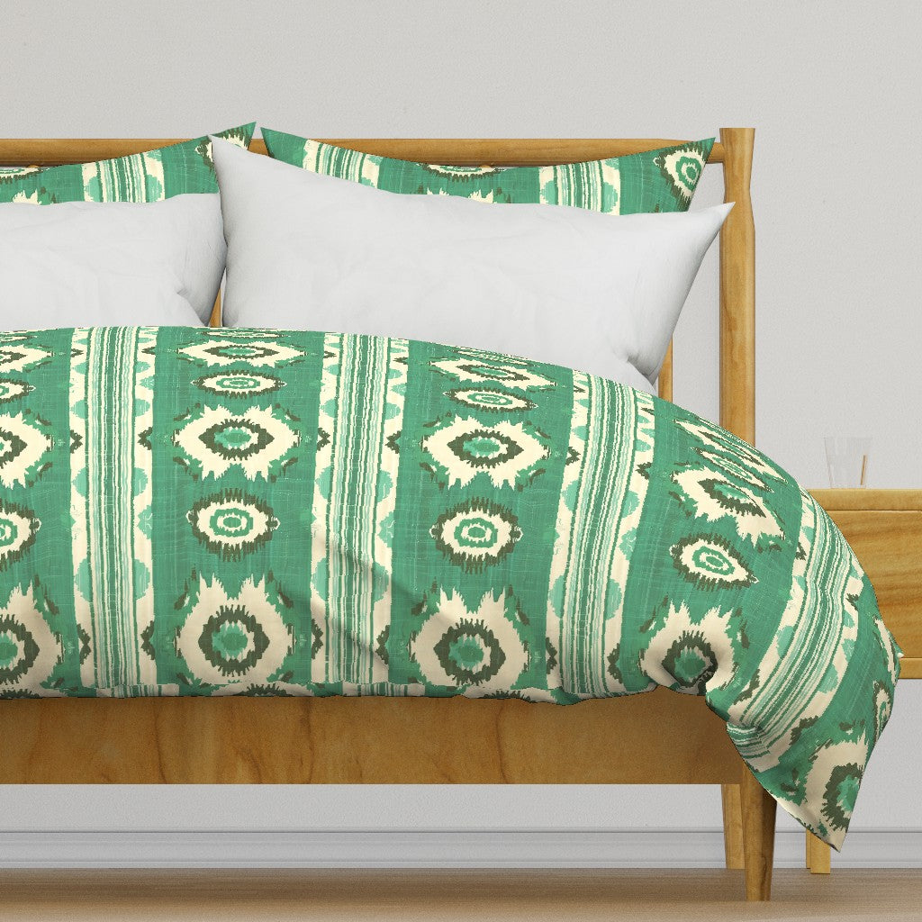William West Designs Tidewater Ikat Green Fabric | Atlanta Fabrics