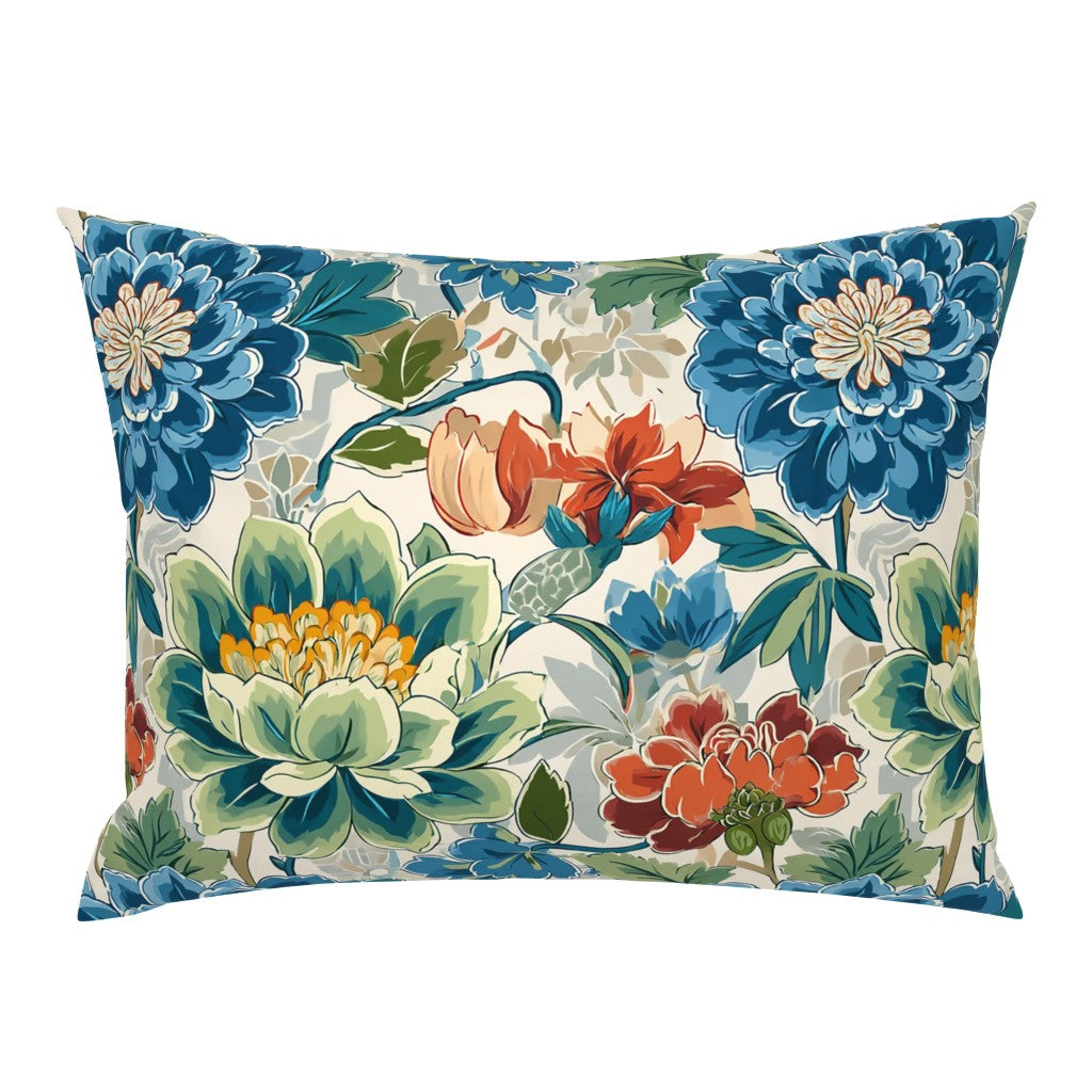 Atlanta Fabrics Wanderers Garden Bachelor Button Fabric | Atlanta Fabrics