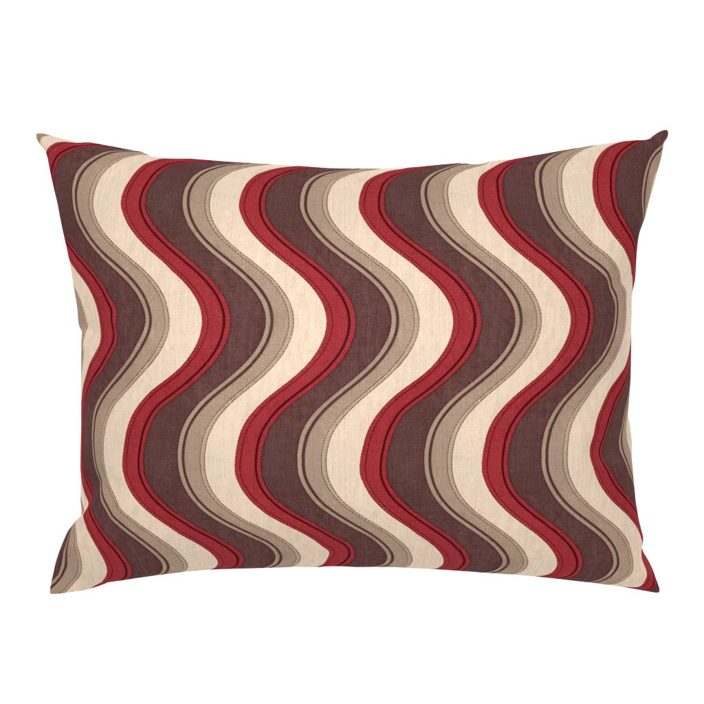 Atlanta Fabrics So Long Dearie Crimson and Taupe Fabric | Atlanta Fabrics