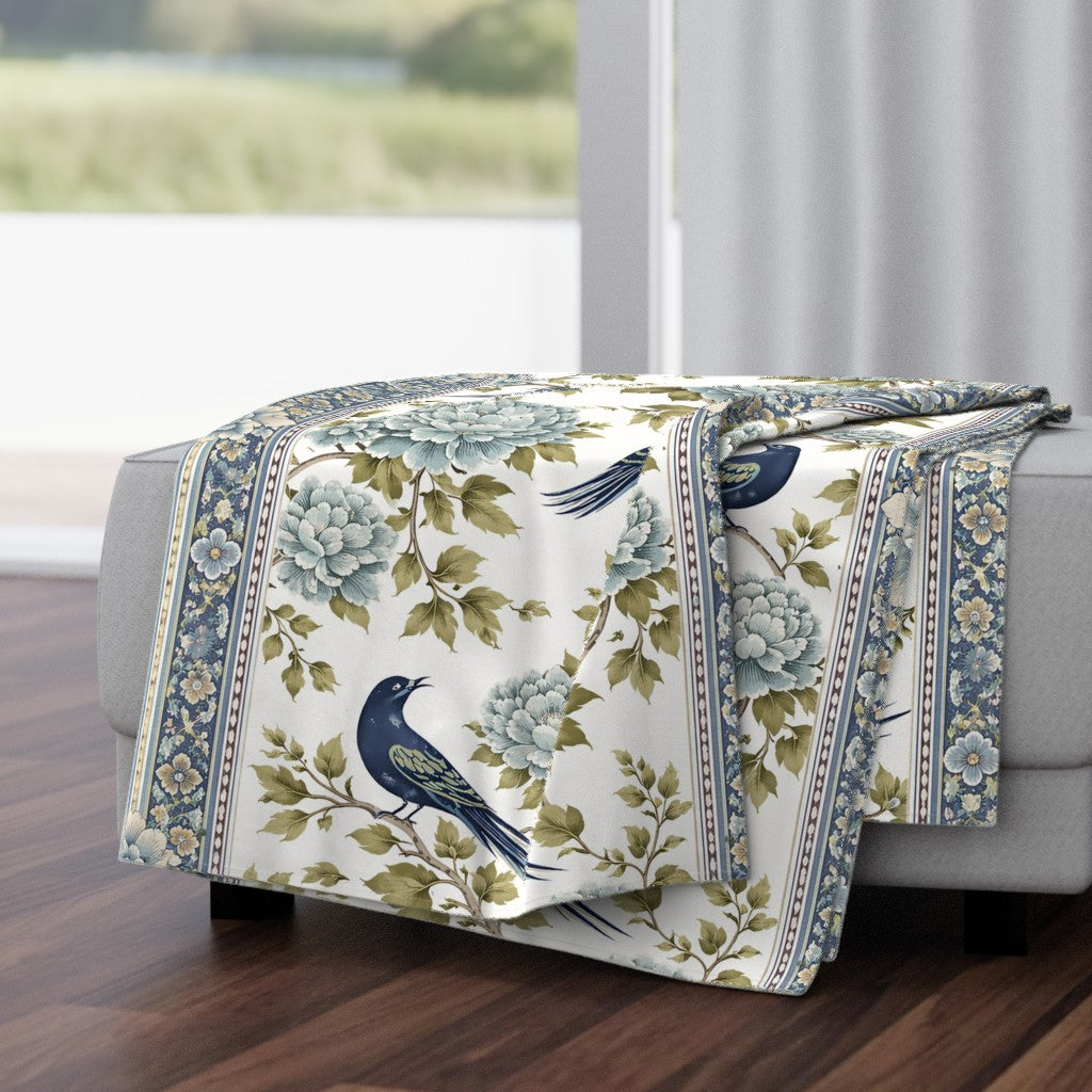 Atlanta Fabrics Morning Song Robins Egg Fabric | Atlanta Fabrics