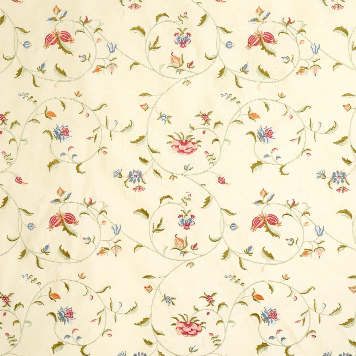 SCHUMACHER Colette Embroidery ROSE FABRIC | Atlanta Fabrics
