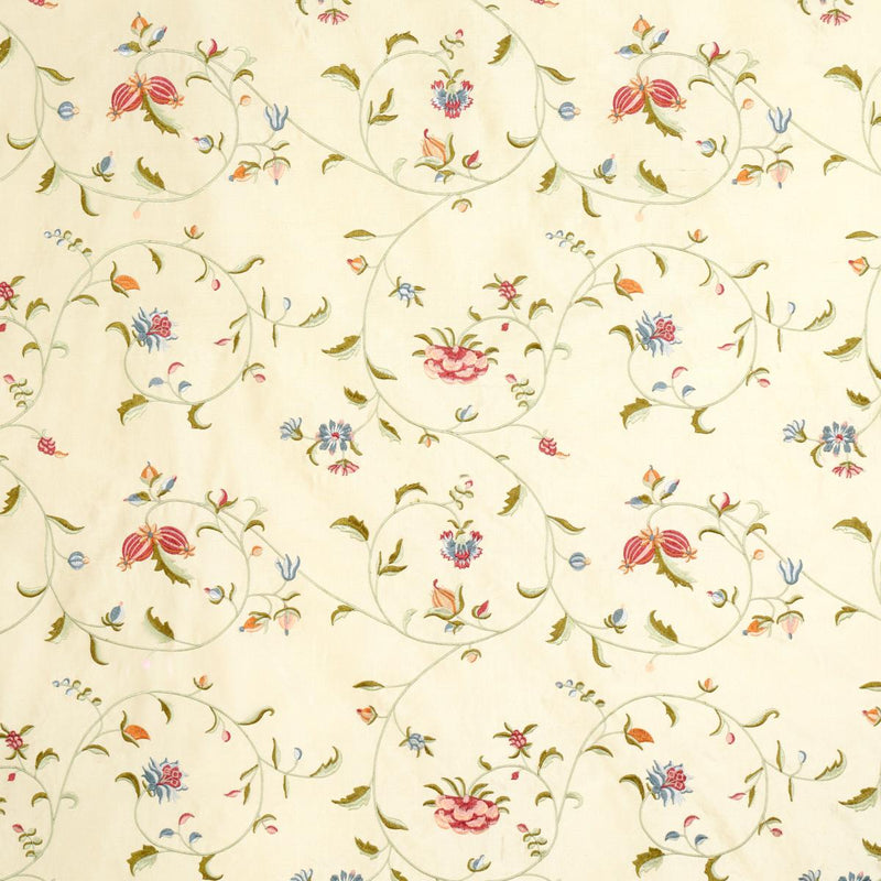 SCHUMACHER Colette Embroidery ROSE FABRIC | Atlanta Fabrics