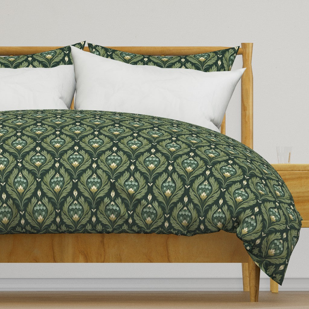 Atlanta Fabrics Palmette Evergreen Fabric | Atlanta Fabrics