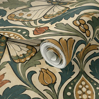 Atlanta Fabrics Meet Me At The Fair Ochre Wallpaper Wallpaper | Atlanta Fabrics