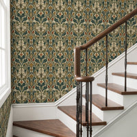 Atlanta Fabrics Meet Me At The Fair Ochre Wallpaper Wallpaper | Atlanta Fabrics