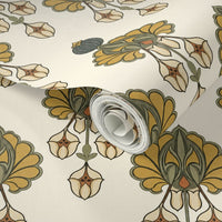 Pendant Blossom Ochre Wallpaper