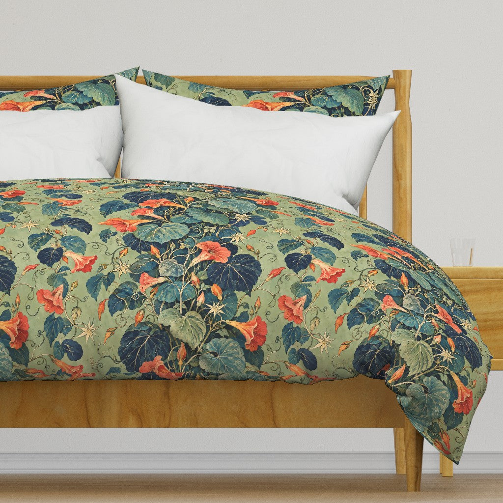 Atlanta Fabrics Morning Glory Sage Fabric | Atlanta Fabrics