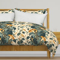 Morning Glory Gold and Teal