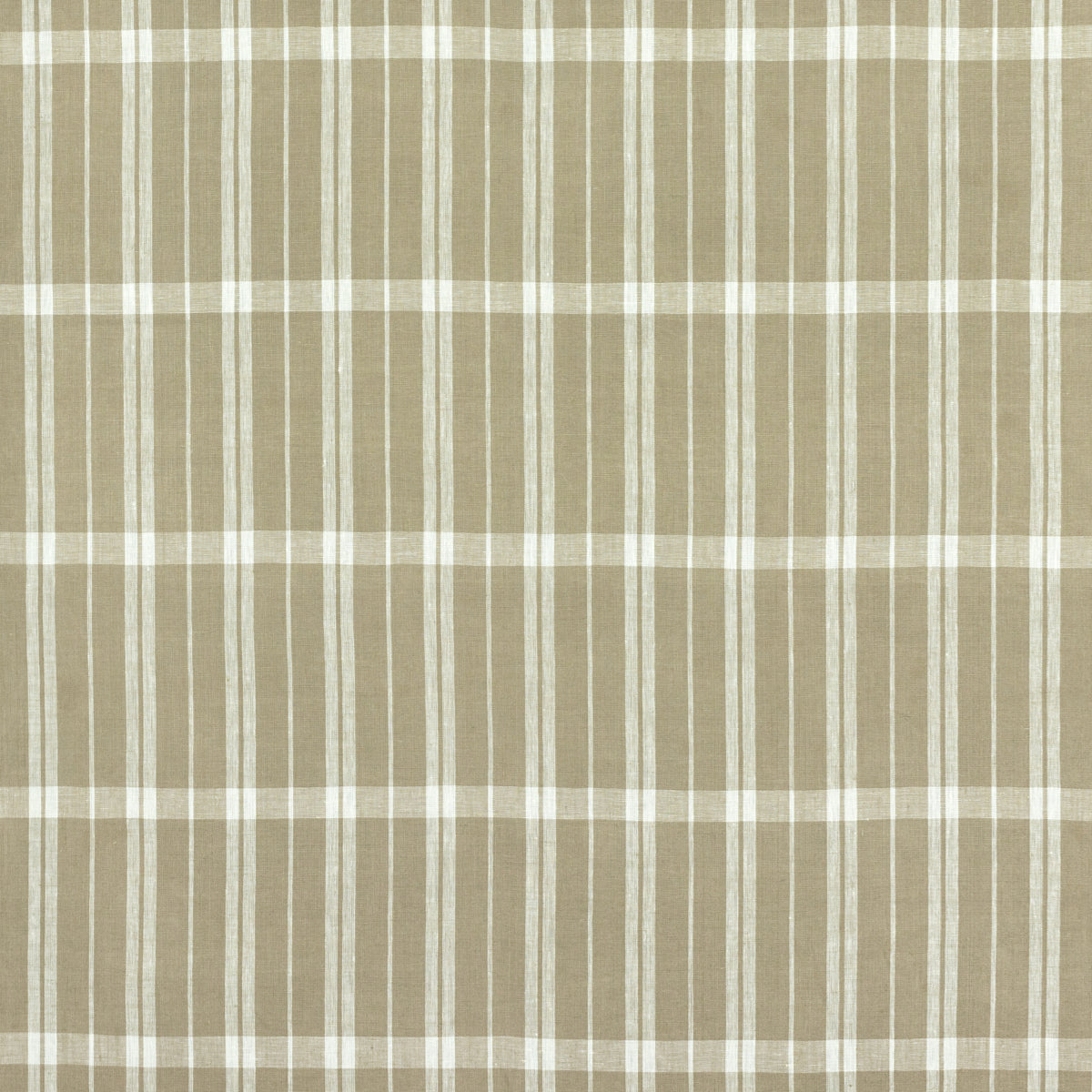Schumacher LINEN CHECK NATURAL Fabric | Atlanta Fabrics