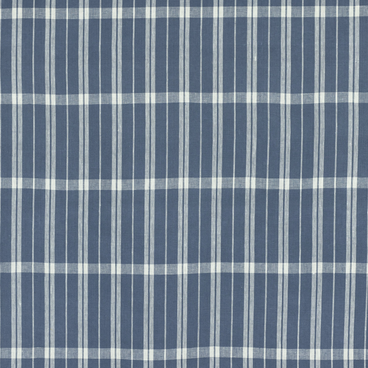 Schumacher LINEN CHECK DELFT Fabric | Atlanta Fabrics