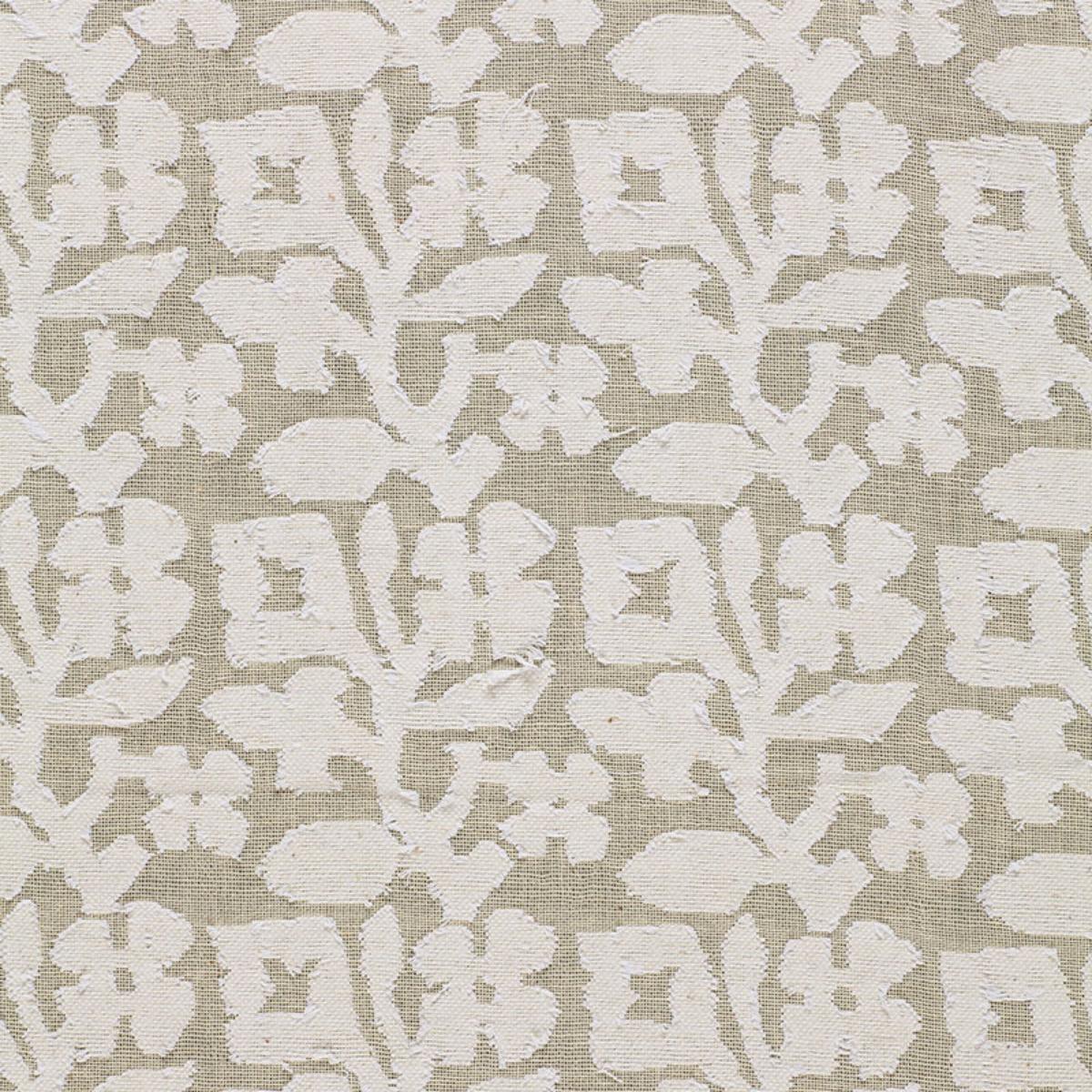 SCHUMACHER VINE CUTWORK CASEMENT NATURAL FABRIC | Atlanta Fabrics