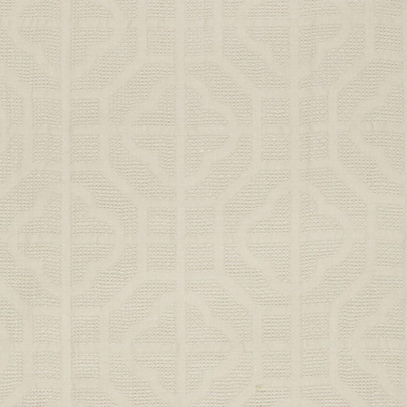 SCHUMACHER CROSSBRIDGE CASEMENT IVORY FABRIC | Atlanta Fabrics