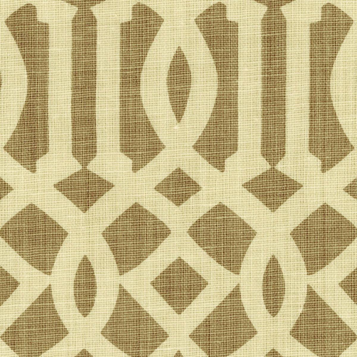 Schumacher IMPERIAL TRELLIS NATURAL/COFFEE Fabric | Atlanta Fabrics