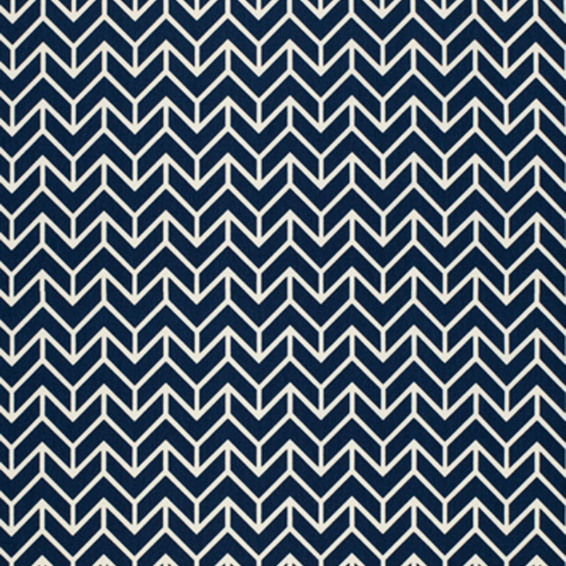 Schumacher CHEVRON PRINT NAVY Fabric | Atlanta Fabrics