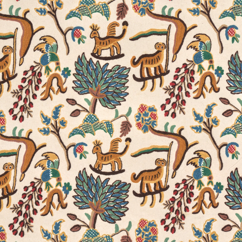 Schumacher Colonial Crewel DOCUMENT Fabric | Atlanta Fabrics