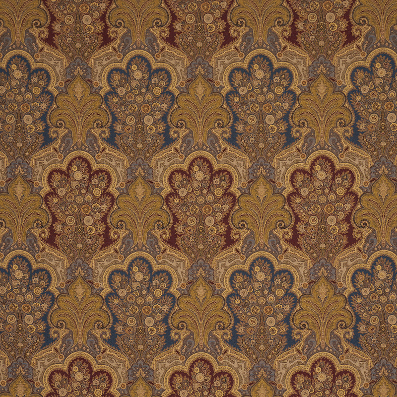 Schumacher NEW CASTLE PAISLEY INDIGO  | Atlanta Fabrics