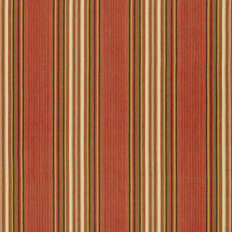 SCHUMACHER HAMEL STRIPE BRICK FABRIC | Atlanta Fabrics